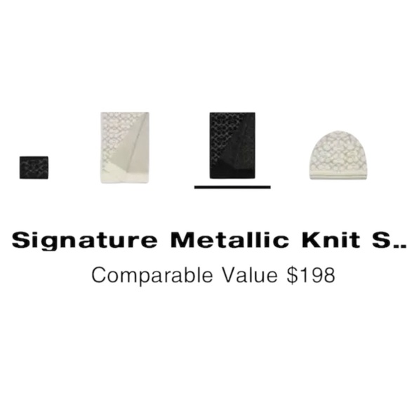 COACH Signature Metallic Knit Scarf is crafted of wool , cashmere and woven - Picture 3 of 4